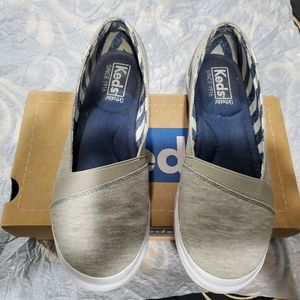 Keds Ortholite Cali Gray Slip Ons- size 6